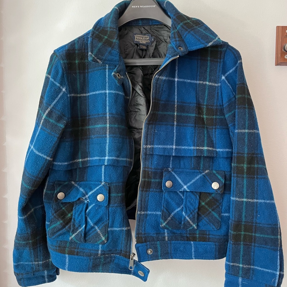 Pendleton Blue and Black Wool Jacket - image 1